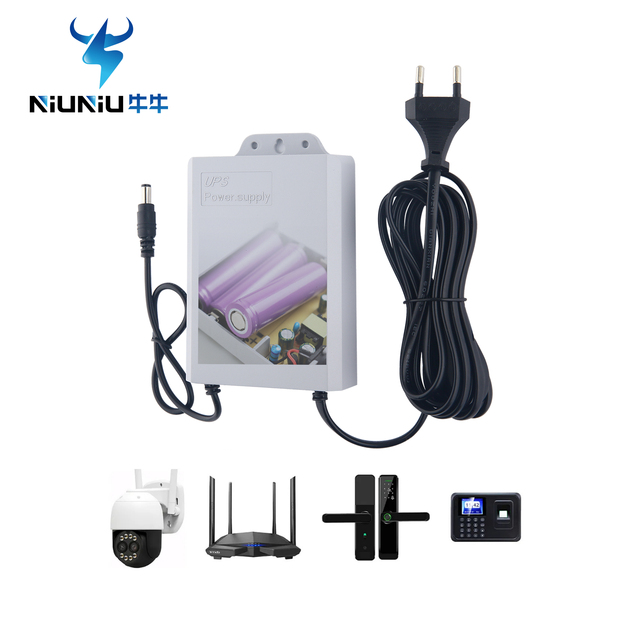 Mini UPS with 3600mah Lithium Battery AC DC12v2a Power Supply for Wifi Router CCTV Cameras