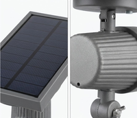 Projecteur solaire LED extérieur haute efficacité à angle réglable, avec piquet en aluminium, étanche IP44, à commande par capteur pour jardin (vente en gros)