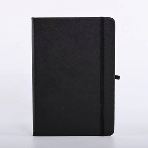 Cuaderno de cuero de imitación con logotipo personalizado, cuaderno liso de puntos forrado, diario de estudiantes y oficina, tapa dura, cuaderno de papel con banda, barato - Product Image 1