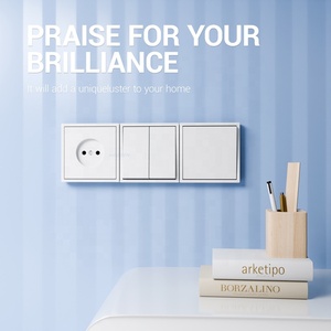 Đầy Màu sắc chống cháy PC ổ cắm khung điện tường ổ cắm và phích cắm EU Nga tiêu chuẩn 2 Pin 16A Ổ cắm điện mà không cần nối đất - Product Image 2