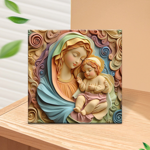 Buena calidad al por mayor 3D relieve pintura al óleo impresión <span class=keywords><strong>NACIMIENTO</strong></span> <span class=keywords><strong>DE</strong></span> Jesucristo escena resina artesanía Decoración <span class=keywords><strong>de</strong></span> mesa - Product Image 4