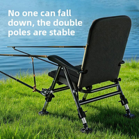 Chaise de pêche pliante professionnelle tout-terrain réglable et inclinable avec sac à dos portable pour la vente en gros