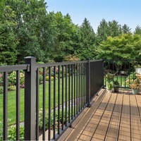 Balustrades de balcon et de terrasse en alliage d'aluminium, style moderne, écologiques, durables, avec revêtement en poudre