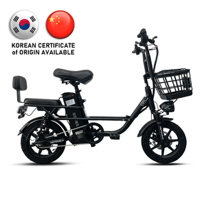 MOTOVELO Lesin 14\" 48V 10Ah 500W Bicicletta Elettrica con Motore Posteriore, Potente E-Bike Step-Through per Uso Familiare con Seggiolino per Bambini e Grande Cestino - Product Image 1