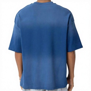 Premium Quality Men Regular Fit Heavyweight 100% Cotton O-Neck Quick Dry Acid Wash Shirt Streetwear Drop Shoulder T-Shirt - Product Image 2