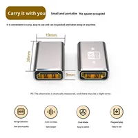JILIAN nouvel adaptateur haute définition femelle à femelle 180 degrés ordinateur portable TV/moniteur d'ordinateur Mini adaptateur en alliage d'aluminium 8K