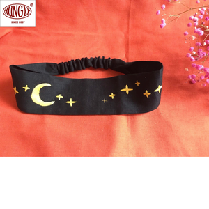 Wholesale Vintage Style White Cotton <b>Headband</b> with Lavender Detail - Product Image 2