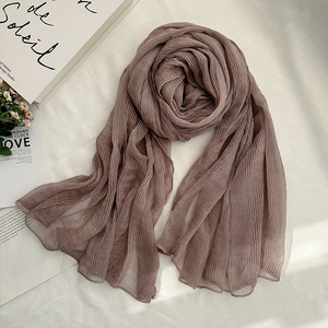 Factory Wholesale Striped <b>Scarf</b> for Women, High Grade Lightweight Shawl Travel Vacation Decorative Ladies Headscarf Wrap - Product Image 4