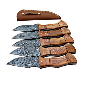 Cuchillo de caza de acero damasco de hoja fija para exteriores para minoristas - Product Image 5