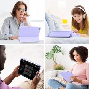 เคสแท็บเล็ตแบบพับสามตอน หนัง PU ด้านหลัง TPU กันกระแทก รุ่นใหม่ สำหรับ <span class=keywords><strong>iPad</strong></span> A16 รุ่นที่ 11 ปี 2025 และรุ่นที่ 10 ขนาด 10.9 นิ้ว - Product Image 4