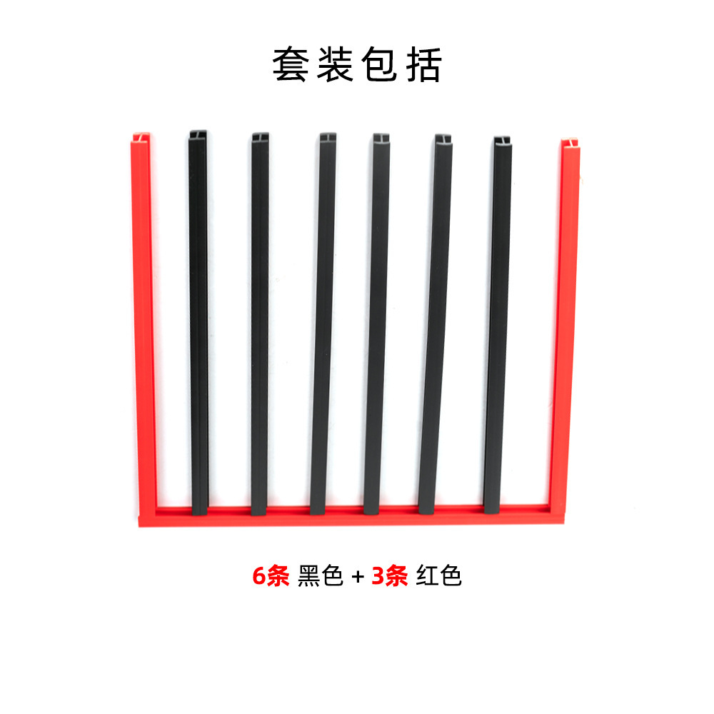 แพ็ค 6 ชิ้น สีดำ และ 3 ชิ้น สีแดง รุ่น Y22166-9BR