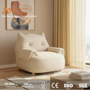 Nuevo Sofá Individual con Orejas de Gato <span class=keywords><strong>2026</strong></span>, Sofá Perezoso para Espacios Pequeños, Sillón Individual para Dormitorio, Sala de Estar y Balcón - Product Image 2