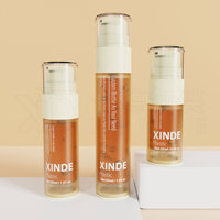 Flacon de soin de la peau sous vide en PP de luxe, couleur Pantone personnalisée, 20 ml, 30 ml, flacon pompe sans air, récipient pour essence avec bouchon de couleur assortie