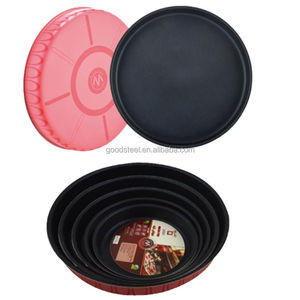 Juego de bandejas antiadherentes para horno, Set de 3 piezas de sartenes redondas antiadherentes de 22-26-30cm para hornear, para vino tinto - Product Image 4