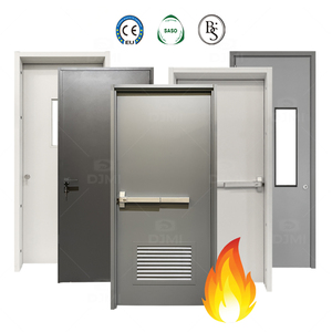 Porte coupe-feu en <span class=keywords><strong>acier</strong></span> galvanisé sur mesure DJMI, design moderne, finition thermolaquée, durable pour usage commercial/résidentiel - Product Image 6