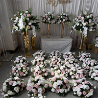 IFG Neue Produkte Weiß-Rosa Rosen und Lilien Tropische Grünpflanzen Blumenkugel Tischdekoration für Hochzeiten