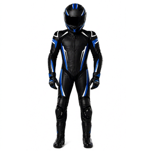 Men's Adults Motorcycle Leather Jumpsuit Full Sleeve <b>Racing</b> Suit Waterproof Breathable Windproof Protective Motocross - Product Image 1