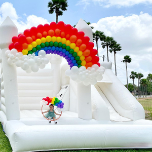 Đám Cưới Lâu Đài <span class=keywords><strong>Bouncy</strong></span> Combo Kid Dành Cho Người Lớn Nhảy Lâu Đài Inflatable Trắng Nhà Bị Trả Lại Với Bóng Pit Trượt Đồng Bằng Lâu Đài Cho Đảng - Product Image 1