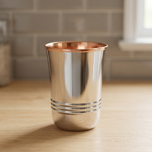 Vaso de cobre de doble pared con revestimiento de cobre, diseño minimalista para adultos, apto para lavavajillas. - Product Image 2