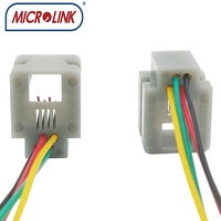Longueur 150MM RJ9 Rj11 Modulaire Jack 4p4c Femelle Téléphone Prise Interface Combiné Câble Ligne