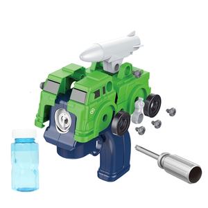 Новая электрическая машинка-выдуватель мыльных пузырей WANNA BUBBLES, игрушка-конструктор с подсветкой, музыкой и 2 флаконами по 60 мл раствора для мыльных пузырей - Product Image 1