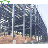 Bâtiments commerciaux et bureaux préfabriqués multi-étages en structure acier légère à faible coût, personnalisés, marque JY-STEEL, garantie 1 an