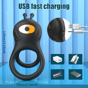 Anneau de Précision pour Hommes, Anneau de Massage Prostate à Vibration Retardée, Produits pour Adultes, Anneau Double Style Explosif, Jouet Sexuel Bloquant les Sperme - Product Image 6