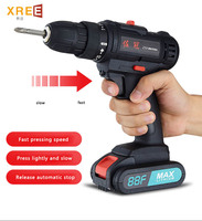 Zuo Guan Lithium perceuse électrique double vitesse charge perceuse pistolet perceuse multifonctionnel ménage électrique tournevis électrique D