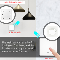 Nouveau commutateur intelligent WiFi 10A 2026 avec panneau mural en PC et télécommande pour Alexa & Google Home Smart Home