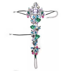 Gioielli da Spiaggia, Cavigliera Colorata in Cristallo, Braccialetto per Piede, Catena alla Caviglia per Donne - Product Image 2