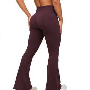 Leggings évasés pour femmes, tricotés, taille élastique, vêtements de sport, extensibles et confortables, séchage rapide, résistants à la décoloration, anti-humidité, directement de l'usine - Product Image 6
