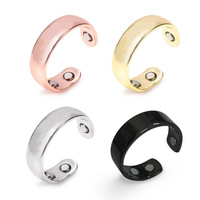 Anneau en cuivre magnéto plaqué direct d'usine ouverture anneau réglable décrochage arrêter de ronfler bague en or rose
