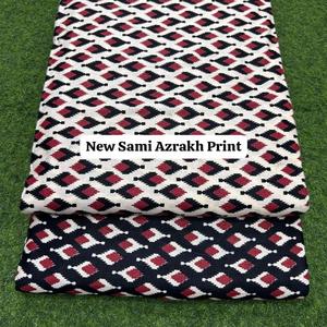 Tissu imprimé en coton indien ethnique Sami Azrakh, résistant à la décoloration, finition douce, idéal pour les vêtements de mode et l'artisanat - Product Image 3