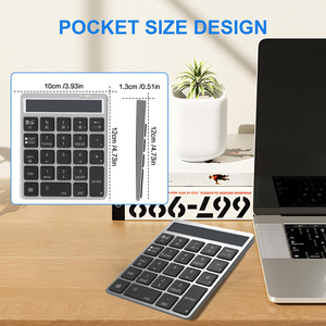 Teclado Numérico Inalámbrico Portátil BT, Teclado de Membrana Delgado con Calculadora para Computadora Portátil y de Escritorio - Product Image 3
