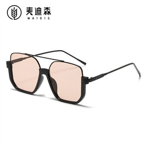 Maidis Fashionable Double Bridge Sunglasses <b>Large</b> <b>Frame</b> TR Metal UV400 Unisex Everyday Styling - Product Image 4