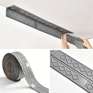 Bande de <span class=keywords><strong>moulure</strong></span> murale autocollante XPE imperméable moderne pour la maison, bordure décorative pour plafond à peler et coller - Product Image 4