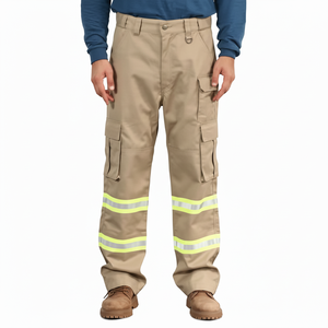 OEM Pantalon de travail de sécurité haute visibilité pour hommes, logo personnalisable, multi-poches, pantalon de travail réfléchissant pour la construction - Product Image 1