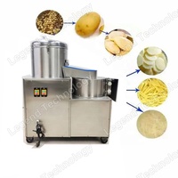 Trancheuse à pommes de terre industrielle avec épluchage et lavage | Coupeuse automatique de pommes de terre pour frites et frites | 400-600 Kg/h