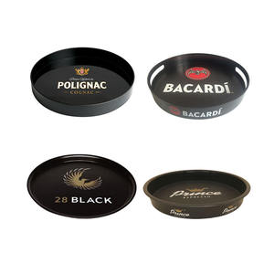 Accesorios <span class=keywords><strong>de</strong></span> Bar, Bandeja <span class=keywords><strong>de</strong></span> Plástico Antideslizante para Bebidas, Bandeja Redonda para Servir Alimentos, para Marcas <span class=keywords><strong>de</strong></span> Alcohol - Product Image 1