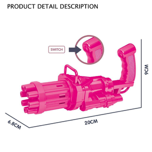 Pistolet à bulles électrique Jinming Gatling pour enfants, pistolet à bulles manuel à faire tremper et souffler <span class=keywords><strong>de</strong></span> savon et d'<span class=keywords><strong>eau</strong></span>, jouet pour activité <span class=keywords><strong>de</strong></span> fête - Product Image 2