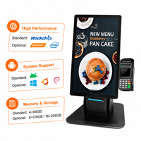 Terminal de commande et de paiement en libre-service avec écran tactile interactif pour restaurant, système d'exploitation Windows, 24 pouces