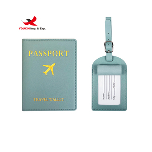 Nuevo Estilo, Porta Pasaportes Multifuncional, Etiqueta de Equipaje, Funda de Pasaporte de Cuero PU Duradera, Juego de Etiquetas para Equipaje - Product Image 1