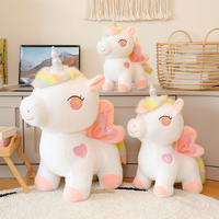 Peluche Licorne Personnalisable Mignonne, Animal en Peluche Pégase Personnalisable avec Vêtements, Peluches Cheval Kawaii, Cadeaux en Gros OEM ODM