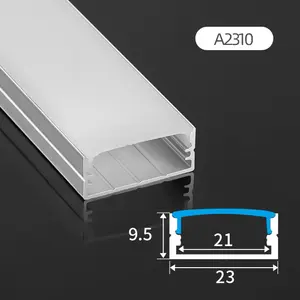 A2310 China fabricación precio personalizado perfil de aluminio canal LED Luz lineal perfil de aluminio