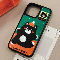 Étui de téléphone de dessin animé à la mode pour iphone16 16pm 16plus 15 étui de protection en fibre de carbone pour 15pm 15pro 15plus 14pm 14pro 14/13/12/11