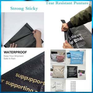 Sacs d'expédition en polyéthylène écologiques imprimés avec logo personnalisé pour chaussures, fourrure, imperméables, biodégradables, autocollants, taille personnalisée - Product Image 2