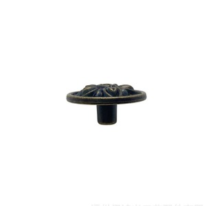 Furniture Handle Knob Round Zinc Alloy 8100 Flower Design Drawer <b>Cabinet</b> Hardware <b>Rustic</b> Style Durable - Product Image 2