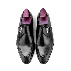 ALF8-KB10 Zapatos Formales de Cuero Genuino con Acabado Patinado de Alta Gama, Zapatos de Vestir Monk para Hombre, Estilo <span class=keywords><strong>Italiano</strong></span> - Product Image 6