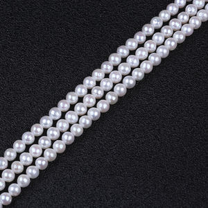 Commercio all'ingrosso 5.5-6.0mm Rotondo Bianco Cinese <span class=keywords><strong>Akoya</strong></span> <span class=keywords><strong>Collana</strong></span> di <span class=keywords><strong>Perle</strong></span> Filo Allentato - Product Image 3
