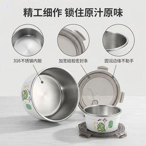 Recipiente Redondo de Acero Inoxidable 316 para Almacenamiento de Alimentos, con Tapa Hermética, Apto para Microondas, para Uso en la Cocina - Product Image 3